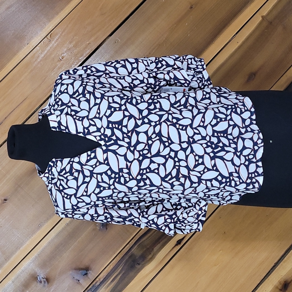 NEW! Willow Drive Printed Split-Neck Top